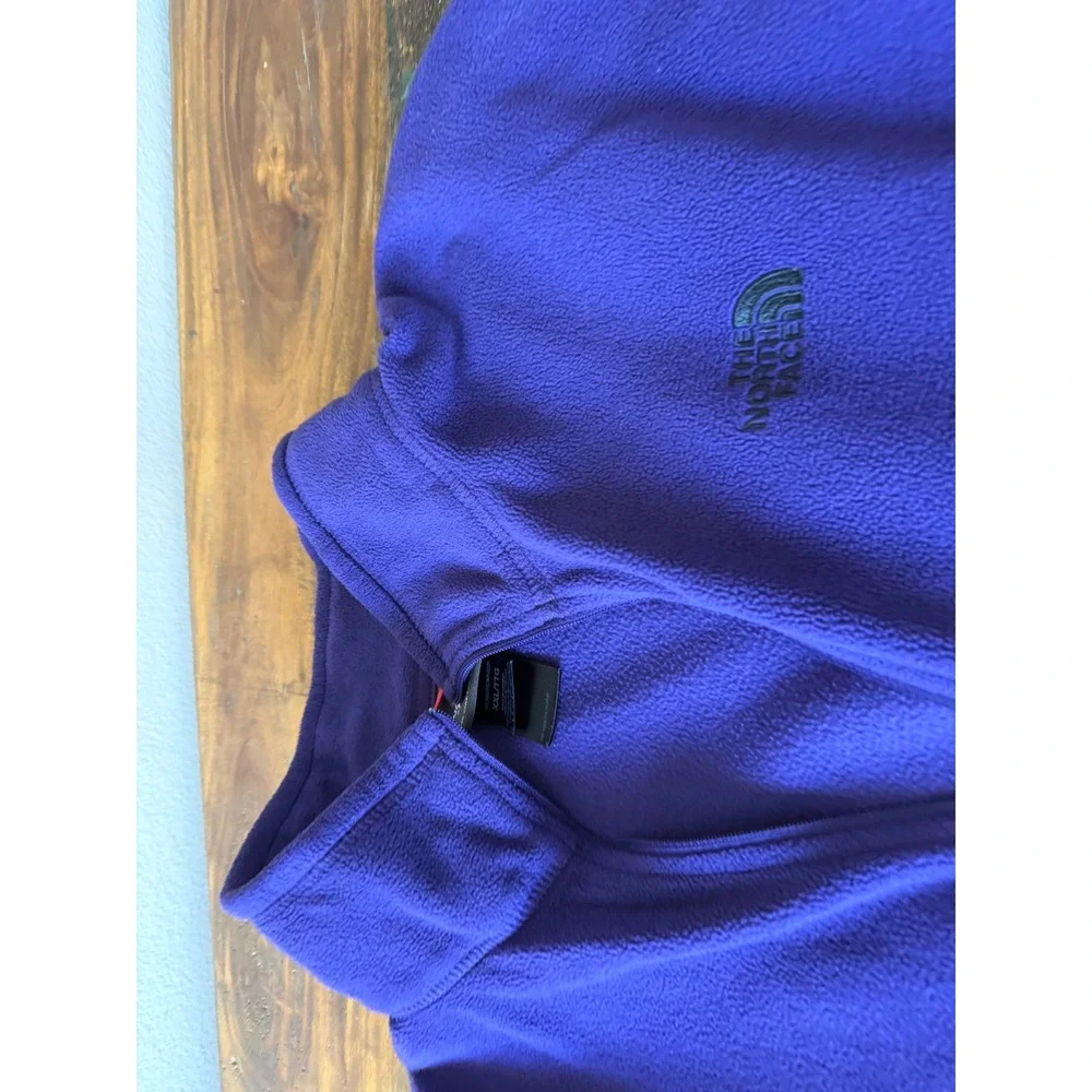 Mens 2XL The North face fleece purple pullover 1/4 zip